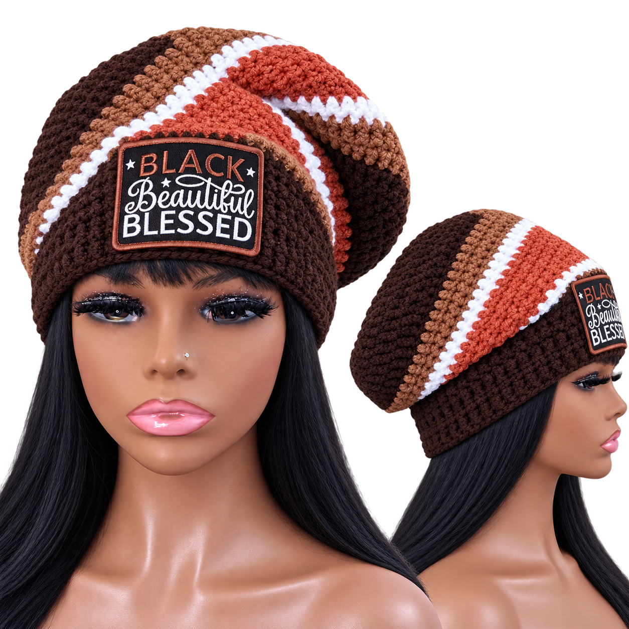 Shades of Brown Sock Beanie